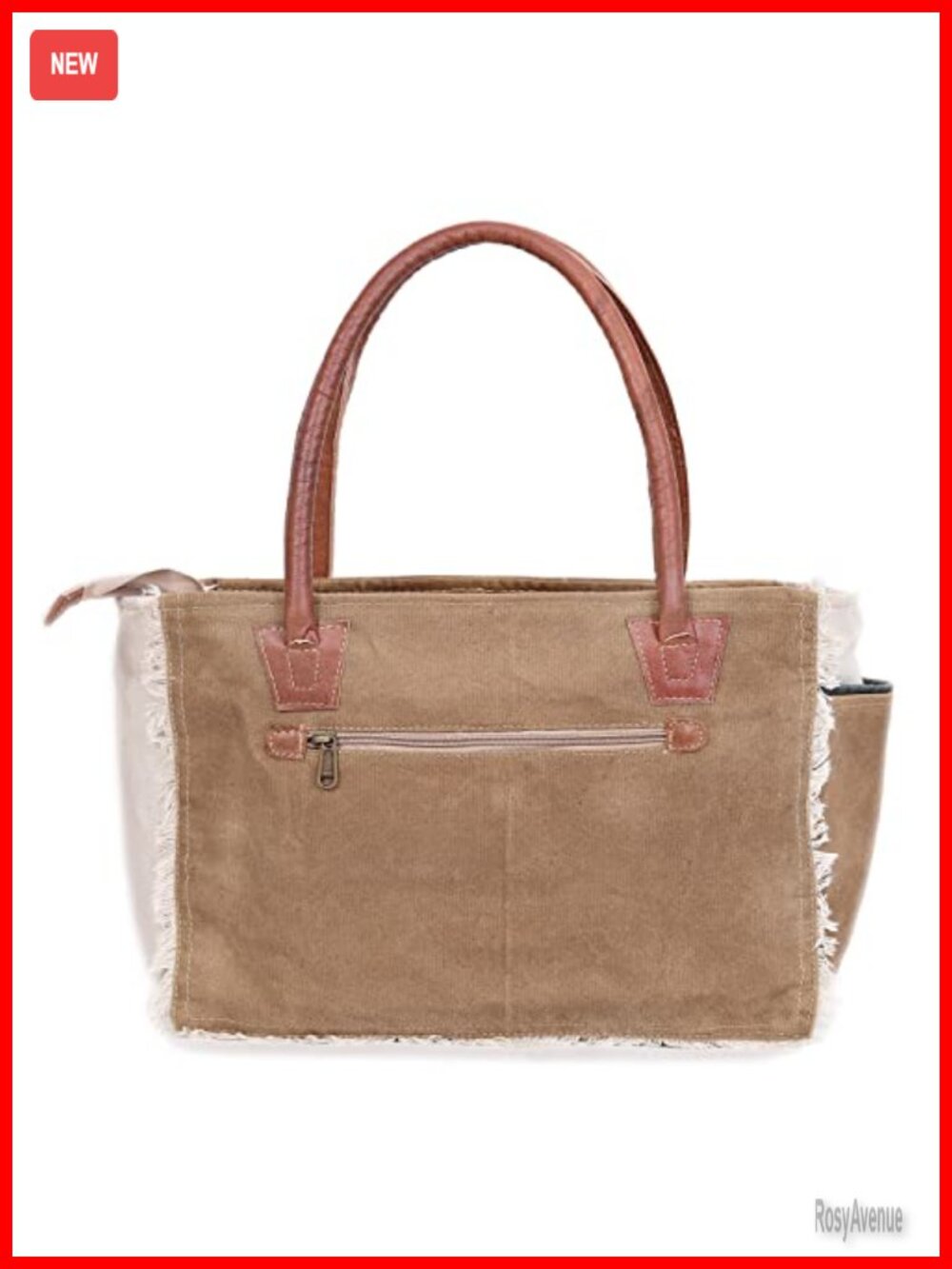 Canvas Leather Tote Bag for Women Vintage French Stamp